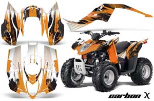 Arctic Cat DVX90 ATV Graphic Kit - 2008-2017 Carbon X Orange
