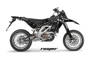 Aprilia SXV 4.5 / 5.5 Dirt Bike Graphic Kit - 2006-2015 Reaper Black