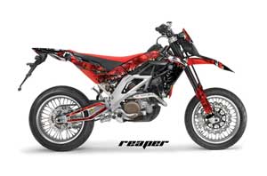 Aprilia SXV 4.5 / 5.5 Dirt Bike Graphic Kit - 2006-2015 Reaper Red
