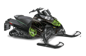 Arctic Cat ProCross Sno Pro Sled Graphic Kit - 2012-2016 Silver Star - Reloaded Green