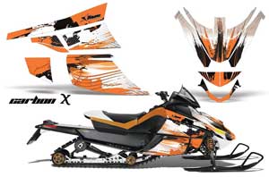 Arctic Cat Z1 Turbo Sled Graphic Kit - 2006-2012 Carbon X Orange