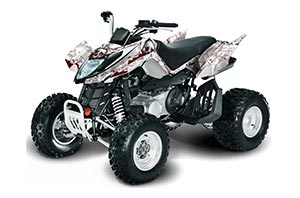 Arctic Cat DVX400 ATV Graphic Kit - All Years Bone Collector White