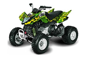 Arctic Cat DVX400 ATV Graphic Kit - All Years Motorhead Green
