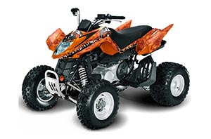 Arctic Cat DVX400 ATV Graphic Kit - All Years Reaper Orange