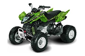 Arctic Cat DVX400 ATV Graphic Kit - All Years Reaper Green