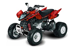 Arctic Cat DVX300 ATV Graphic Kit - All Years Reaper Red