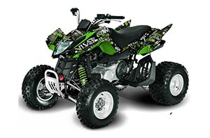 Arctic Cat DVX400 ATV Graphic Kit - All Years SilverStar - Silverhaze Green