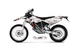 BMW G450x Dirt Bike Graphic Kit - 2010-2011 Bone Collector White