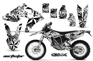 BMW G450x Dirt Bike Graphic Kit - 2010-2011 NorthStar White