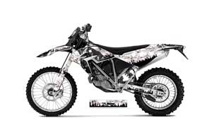BMW G450x Dirt Bike Graphic Kit - 2010-2011 Reaper White
