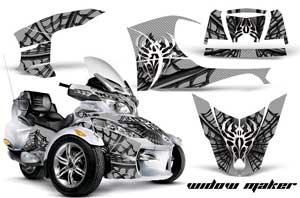 Can Am BRP (RTS) Spyder Graphic Kit - 2010-2012 Widow Maker Black