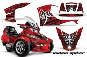 Can Am BRP (RTS) Spyder Graphic Kit - 2010-2012 Widow Maker Red