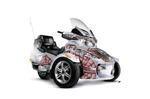 Can Am BRP (RTS) Spyder Graphic Kit - 2010-2012 Widow Maker Silver