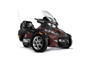 Can Am BRP (RTS) Spyder Graphic Kit - 2010-2012 Widow Maker Gray