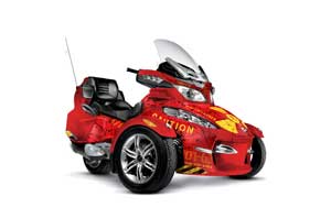 Can Am BRP (RTS) Spyder Graphic Kit - 2010-2012 Meltdown Red