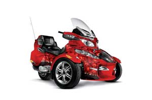 Can Am BRP (RTS) Spyder Graphic Kit - 2010-2012 Reaper Red