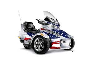 Can Am BRP (RTS) Spyder Graphic Kit - 2010-2012 Stars and Stripes
