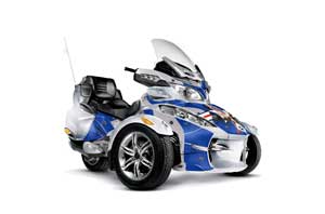 Can Am BRP (RTS) Spyder Graphic Kit - 2010-2012 T Bomber Blue