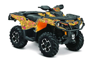 Can Am Outlander XT / DPS / SST ATV Graphic Kit - 2013-2016 Butterfly Pink