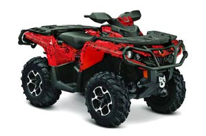 Can Am Outlander XT / DPS / SST ATV Graphic Kit - 2013-2016 Meltdown Red