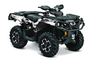 Can Am Outlander XT / DPS / SST ATV Graphic Kit - 2013-2016 Carbon X White