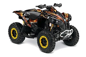 Can Am Renegade 500x/r / 800x/r ATV Graphic Kit - All Years Firestorm Black