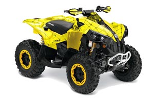 Can Am Renegade 500x/r / 800x/r ATV Graphic Kit - All Years Silver Star - Reloaded Black