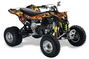 Can Am DS450 / DS450X EFI ATV Graphic Kit - 2008-2016 Firestorm Black