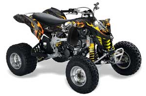 Can Am DS450 / DS450X EFI ATV Graphic Kit - 2008-2016 Motorhead Black