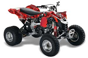 Can Am DS450 / DS450X EFI ATV Graphic Kit - 2008-2016 Reaper Red