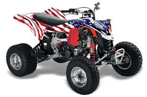 Can Am DS450 / DS450X EFI ATV Graphic Kit - 2008-2016 Stars n Stripes Red