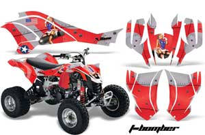 Can Am DS450 / DS450X EFI ATV Graphic Kit - 2008-2016 T Bomber Red