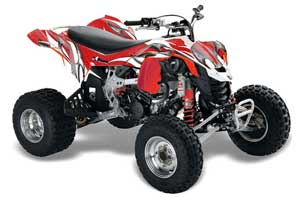Can Am DS450 / DS450X EFI ATV Graphic Kit - 2008-2016 Tribal Flames White