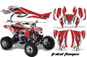 Can Am DS450 / DS450X EFI ATV Graphic Kit - 2008-2016 Tribal Flames White