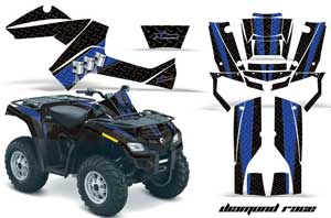 Can Am Outlander EFI 500 / 650 / 800 / 1000 ATV Graphic Kit - 2006-2011 Diamond Race Blue