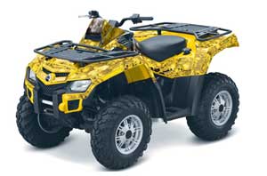Can Am Outlander EFI 500 / 650 / 800 / 1000 ATV Graphic Kit - 2006-2011 Bone Collector Yellow