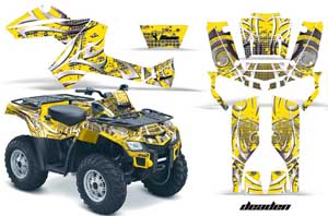 Can Am Outlander EFI 500 / 650 / 800 / 1000 ATV Graphic Kit - 2006-2011 Deaden Yellow