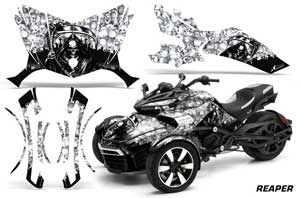 Can Am F3-S Spyder Graphic Kit - All Years Reaper White
