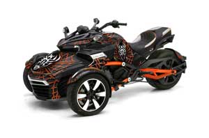 Can Am F3-S Spyder Graphic Kit - All Years Widow Maker Orange