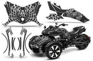 Can Am F3-S Spyder Graphic Kit - All Years Widow Maker White