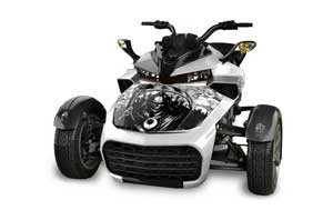 Can Am F3-S Spyder Hood Graphic Kit - All Years Reaper White
