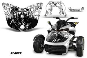 Can Am F3-S Spyder Hood Graphic Kit - All Years Reaper White