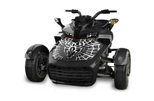 Can Am F3-S Spyder Hood Graphic Kit - All Years Widow Maker White