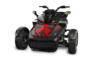 Can Am F3-S Spyder Hood Graphic Kit - All Years Meltdown Red