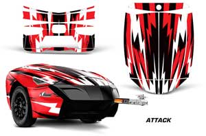 Can Am Spyder Freedom Trailer Graphic Kit - All Years Attack Red