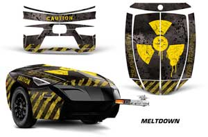 Can Am Spyder Freedom Trailer Graphic Kit - All Years Meltdown Yellow