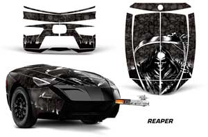 Can Am Spyder Freedom Trailer Graphic Kit - All Years Reaper Black