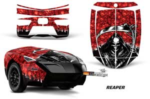 Can Am Spyder Freedom Trailer Graphic Kit - All Years Reaper Red