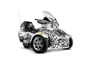 Can Am BRP (RTS) Spyder w/ Trim Kit Graphic Kit - 2010-2012 Widow Maker White