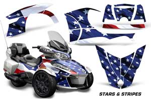 Can Am BRP (RTS) Spyder Graphic Kit - 2014-2016 Stars n Stripes